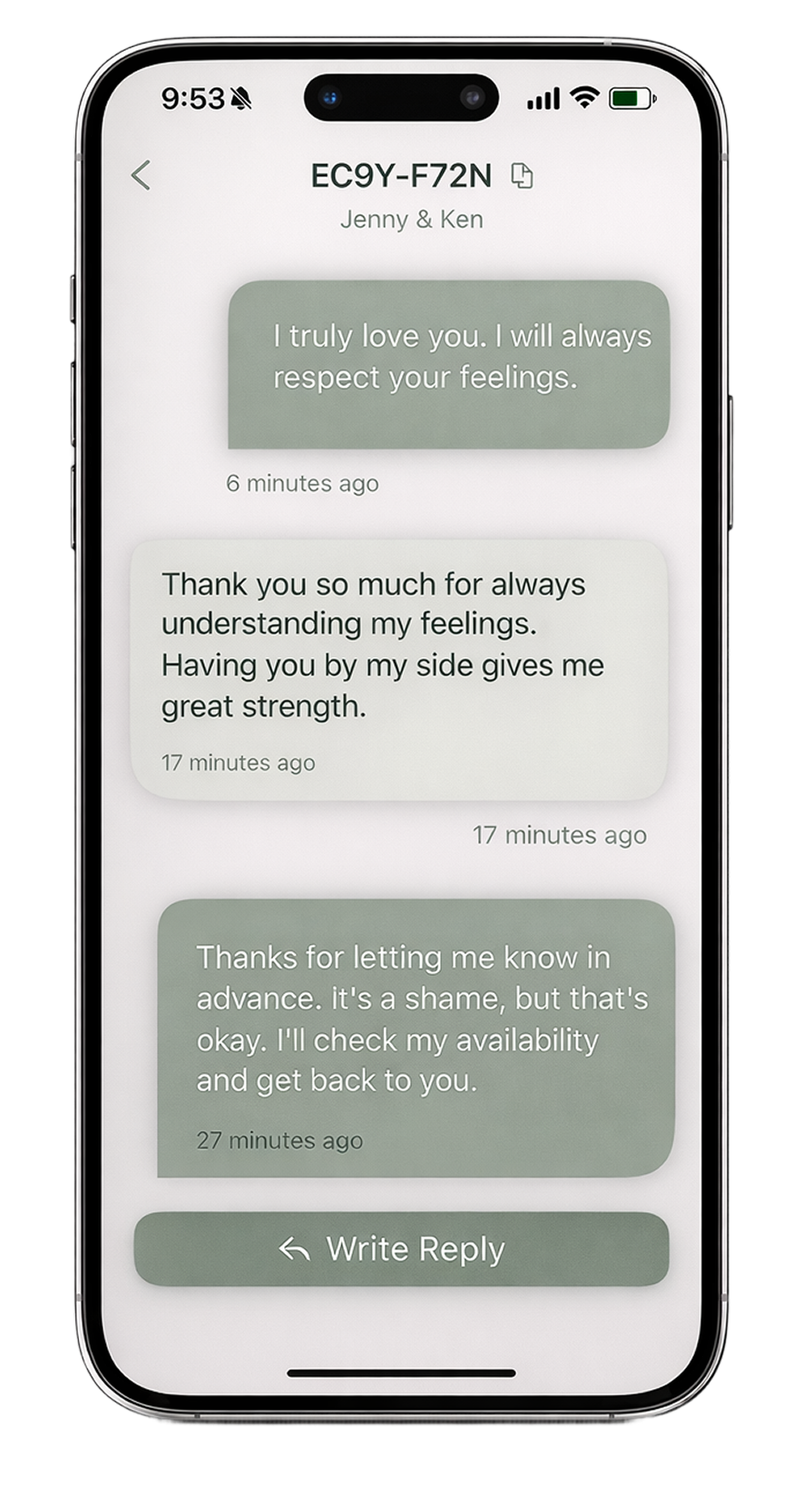 Draft message detail screen